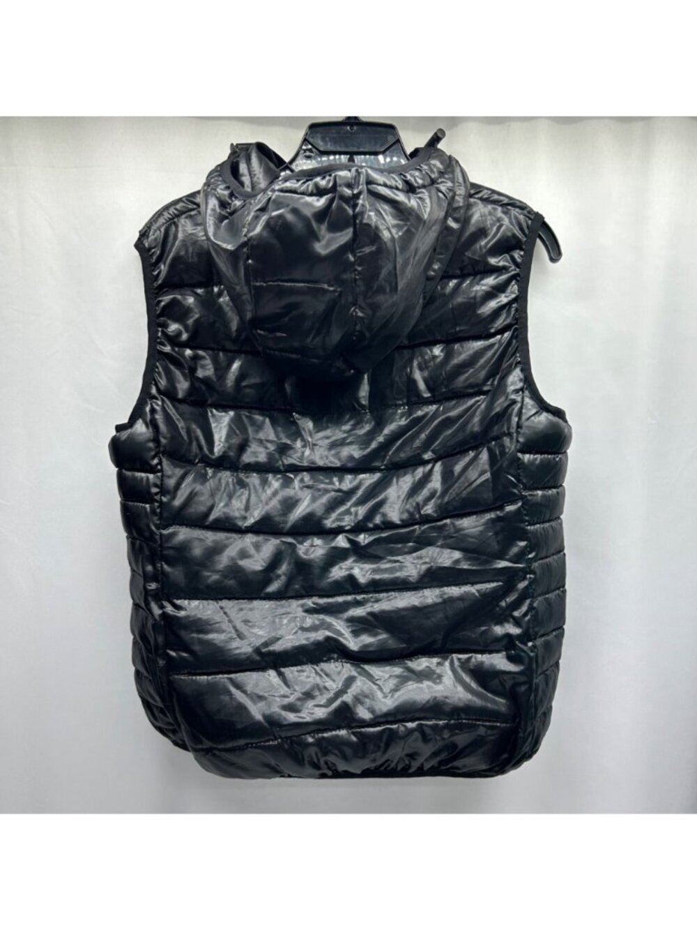 Yoki Black Puffer Vest With Hood Lightweight Quilted Design Size Women's Large - Picture 11 of 16